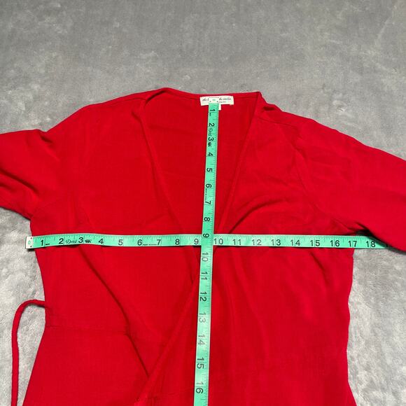 The Lady and The Sailor Wrap Dress XS Small 1 Red Ruffle Classic Lightweight - Picture 6 of 8